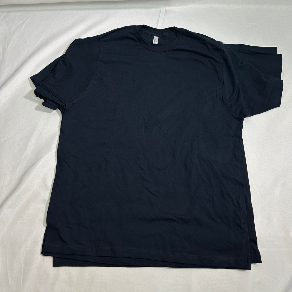 NWT Bayside USA T-Shirt Lot of 4 Men XL Black Made in USA Combed Cotton Blanks